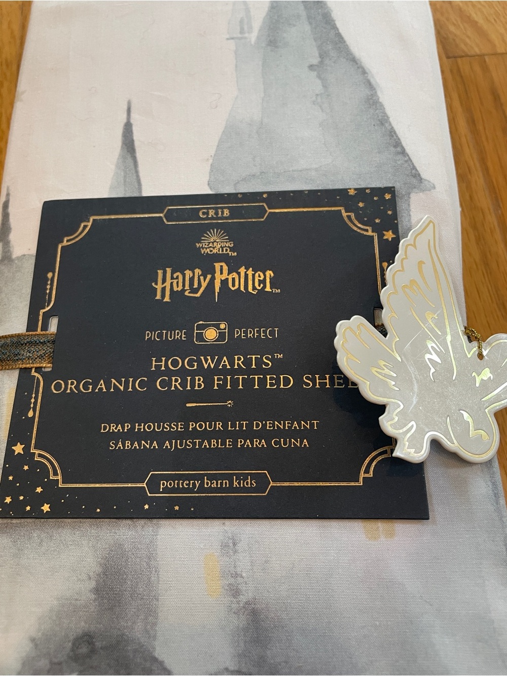 BNWT Harry Potter Hogwarts Pottery Barn Organic Crib Fitted Sheet- DISCONTINUED!